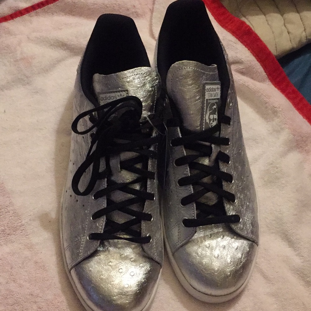 Men’s silver adidas sneakers